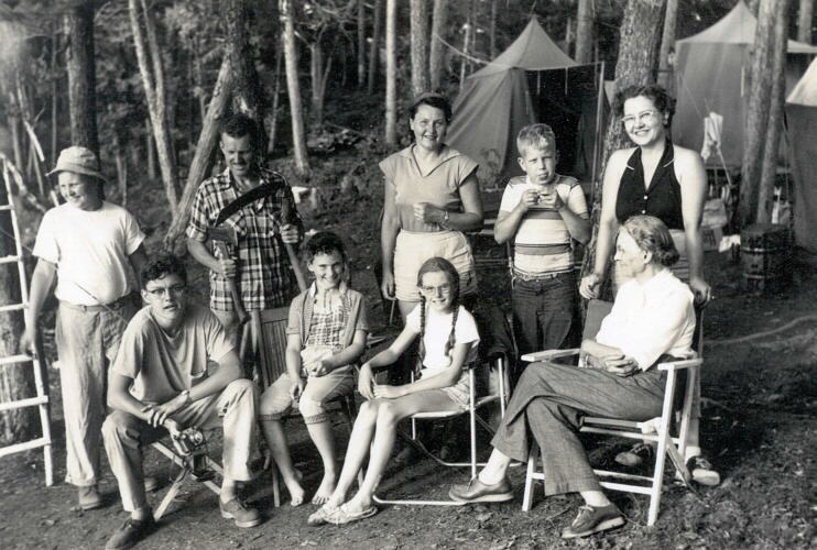 Group photo taken at Nym Lake, 1956