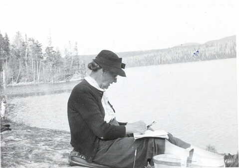 Anna (Long) Carlson at Larder Lake, May 1952