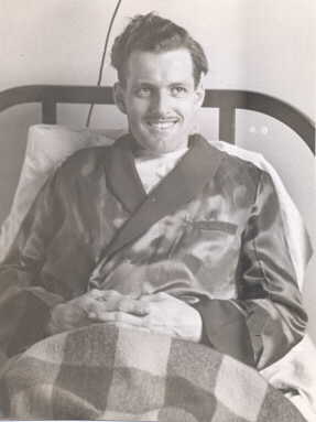 Bill Dobie at St. Joseph's Hospital, Port Arthur, 1938