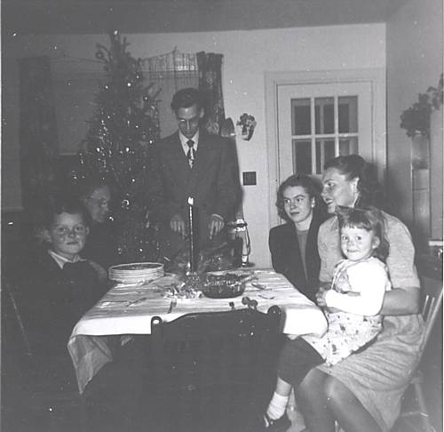 Dobie and Seger Family, Christmas, 1948, Kearns, Ontario.