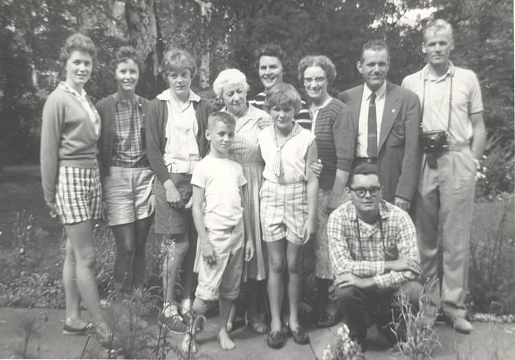 Dobie family gathering, Port Arthur, Ont., 1960.