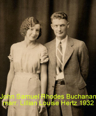 John Samuel Rhodes Buchanan & Lillian Louise Hertz, 1932