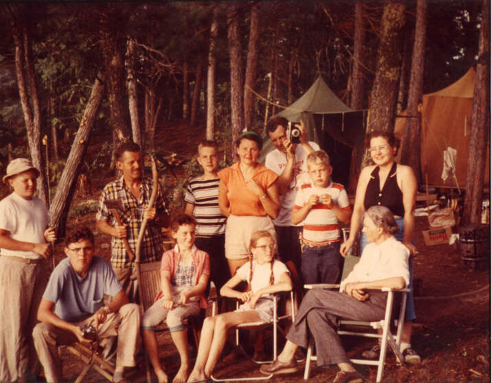 Group photo taken at Nym Lake, 1956